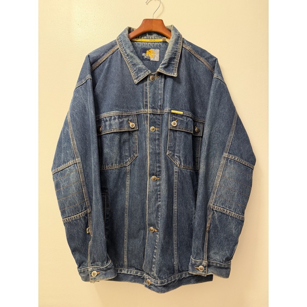 Vintage Y2K SouthPole Blue Denim Jacket 2K Team Men's XL 90s Made In USA Baggy